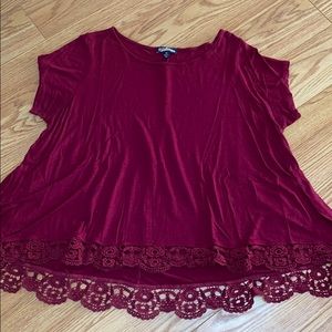 Marshall’s Brand Tee with Lace Detailing